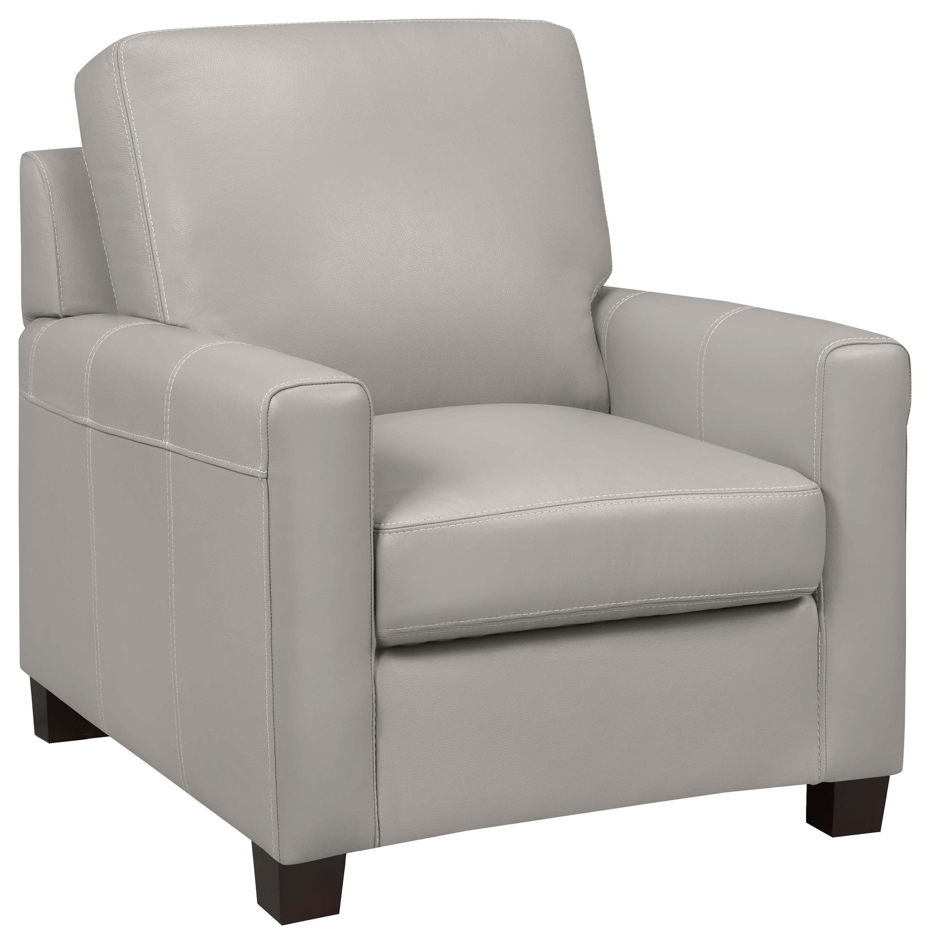 Leather discount gray chair